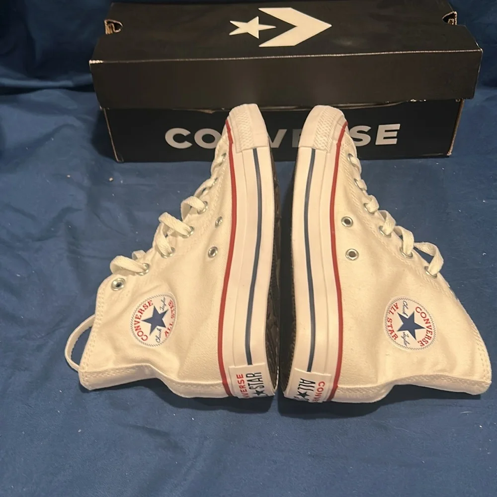 Converse- All star hi, Optical White, 5.5 women sw - Picture 3 of 5